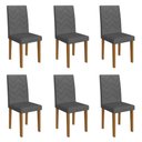 Ver imagem 1 de Kit 6 Cadeiras de Jantar Estofadas 43,5cm Multimóveis CR50218