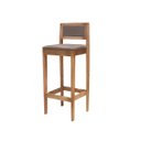 Ver imagem 4 de Kit 6 Banquetas Assento Encosto Estofado em Linho Hellen:mel com Linho Marrom