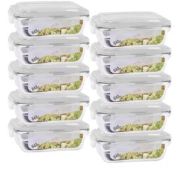 Conjunto 10 Potes 640ml Vidro Hermético 4 Travas Marmita - 1
