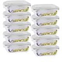 Ver imagem 1 de Conjunto 10 Potes 640ml Vidro Hermético 4 Travas Marmita