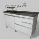 Ver imagem 3 de Gabinete para Pia de Cozinha de 1,50m Donatelo Branco Fosco 100% Mdf 15mm Rino Móveis