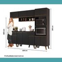 Ver imagem 7 de Cozinha Completa Atlanta Unique 11 Portas 2 Gavetas MDP 225cm Móveis Carraro
