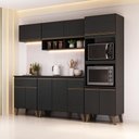 Ver imagem 1 de Cozinha Completa Atlanta Unique 11 Portas 2 Gavetas MDP 225cm Móveis Carraro