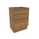 Ver imagem 1 de Balcão 3 Gavetas Kappesberg Celeste 100% Mdf Nogueira 60cm