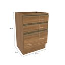 Ver imagem 4 de Balcão 3 Gavetas Kappesberg Celeste 100% Mdf Nogueira 60cm