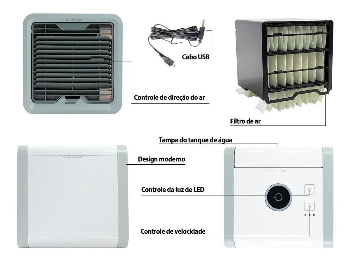 Ar Condicionado Portátil 3 em 1 Umidificador 3 Velocidades - 10