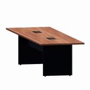 Ver imagem 2 de Mesa de Reunião 100% MDF 300cm Nogal com Preto F5 Office