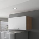 Ver mais imagens de Armario Aereo 1 Porta Basc 80 Cm Mdp Cz3119 Freijo Branco Tecno Mobili