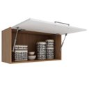 Ver imagem 5 de Armario Aereo 1 Porta Basc 80 Cm Mdp Cz3119 Freijo Branco Tecno Mobili