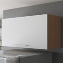 Ver imagem 2 de Armario Aereo 1 Porta Basc 80 Cm Mdp Cz3119 Freijo Branco Tecno Mobili