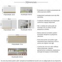 Ver imagem 3 de Kit Armário Cozinha Aéreo Canto 90cm com Aéreo 70cm e Aéreo 120cm Veneza Multimóveis Mp2287