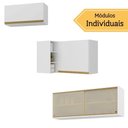 Ver imagem 2 de Kit Armário Cozinha Aéreo Canto 90cm com Aéreo 70cm e Aéreo 120cm Veneza Multimóveis Mp2287