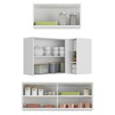 Ver imagem 5 de Kit Armário Cozinha Aéreo Canto 90cm com Aéreo 70cm e Aéreo 120cm Veneza Multimóveis Mp2287