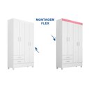 Ver imagem 2 de Guarda Roupa 4 Portas e 2 Gavetas Astro Cafe Touch - Demóbile