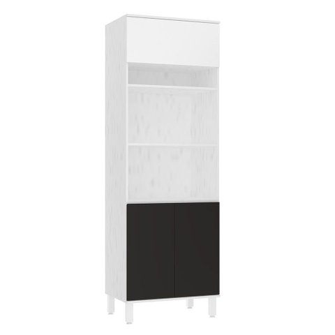 Paneleiro 70cm 3 Portas e 2 Nichos para Forno Microondas Dora Luciane Móveis