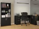 Ver imagem 1 de Conjunto Para Escritório 2 Peças com Mesa e Armário Notável Móveis