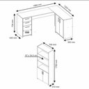 Ver imagem 4 de Conjunto Para Escritório 2 Peças com Mesa e Armário Notável Móveis