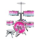 Ver imagem 1 de Bateria Infantil, Musical, Completa, Banco, Baqueta, Pedal, Rosa, DMT6066RS
