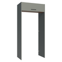 Ver imagem 1 de Porta-Geladeira 103 cm 1 Porta Basculante Cinza/Rustic/Cinza Agata Madesa