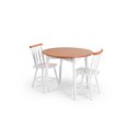 Ver imagem 1 de Jogo de Jantar Colonial Clássico Mesa 2 Cadeiras Brancas Cozinha