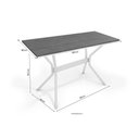 Ver imagem 3 de Conjunto: Mesa Sala Jantar Loire C/ Tampo de Madeira 160cm e 6 Cadeiras Portugal Cromada/nogueira -