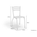Ver imagem 2 de Conjunto: Mesa Sala Jantar Loire C/ Tampo de Madeira 160cm e 6 Cadeiras Portugal Cromada/nogueira -