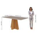 Ver imagem 5 de Mesa para Sala de Jantar Patricia 160 cm com 6 Cadeiras Paola Cimol Nature/Off White/Nude Mesa Patri