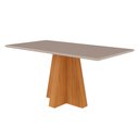 Ver imagem 2 de Mesa para Sala de Jantar Patricia 160 cm com 6 Cadeiras Paola Cimol Nature/Off White/Nude Mesa Patri