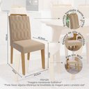 Ver imagem 6 de Mesa para Sala de Jantar Patricia 160 cm com 6 Cadeiras Paola Cimol Nature/Off White/Nude Mesa Patri