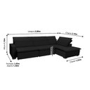 Ver imagem 2 de Sofá Istambul 3.80x2.10m Retrátil e Reclinável com Chaise - Preto
