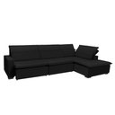Ver imagem 3 de Sofá Istambul 3.80x2.10m Retrátil e Reclinável com Chaise - Preto