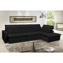 Ver imagem 1 de Sofá Istambul 3.80x2.10m Retrátil e Reclinável com Chaise - Preto