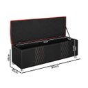 Ver imagem 4 de Baú Organizador Fighter para Quarto Gamer 90 Cm Corino:preto e Vermelho
