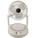 Ver imagem 4 de Ventilador Mesa Dobravel 3 Velocidades Luz Led Usb Portatil Iluminaçao Escrivaninha Calor Verao Pent
