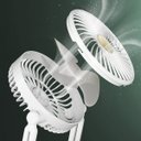 Ver imagem 3 de Ventilador Mesa Dobravel 3 Velocidades Luz Led Usb Portatil Iluminaçao Escrivaninha Calor Verao Pent