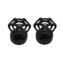 Ver imagem 1 de Kit 2 Acabamento Registro Industrial Rustico Pressão e Gaveta Preto Fosco