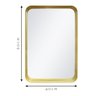 Espelho Decorativo Urban Dourado 60x40cm Retangular Cantos - 4
