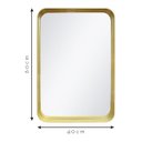 Ver imagem 4 de Espelho Decorativo Urban Dourado 60x40cm Retangular Cantos