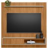 Painel para Tv 65 Pol com Bancada Suspensa 160cm Brooklin L05 Nature Off White - Lyam Decor - 3