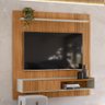 Painel para Tv 65 Pol com Bancada Suspensa 160cm Brooklin L05 Nature Off White - Lyam Decor - 2