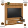 Painel para Tv 65 Pol com Bancada Suspensa 160cm Brooklin L05 Nature Off White - Lyam Decor - 4