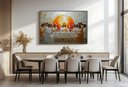 Ver imagem 3 de Quadro 130x90cm Santa Ceia Geométrica Rod Canvas Brilho Moldura Flutuante Preta