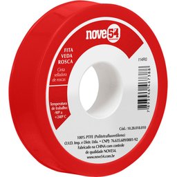Fita veda rosca 18mmx50m ptfe teflon - Nove54 - 1