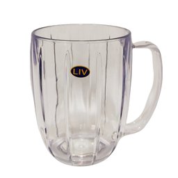 4 Caneca Acrílica Cristal Chopp Cerveja 750ml Transparente - 4