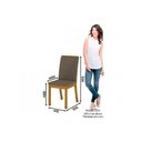 Ver imagem 3 de Sala de Jantar Completa Vértice Tampo Madeirado C/ Vidro Canto Reto 120x80cm e 4 Cadeiras Isa