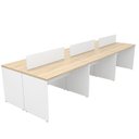 Ver imagem 5 de Estação de Trabalho Mesa Plataforma Escritório 1200x600 6 Lugares Netmobil - Dubai/branco