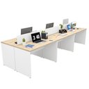 Ver imagem 4 de Estação de Trabalho Mesa Plataforma Escritório 1200x600 6 Lugares Netmobil - Dubai/branco