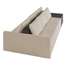 Ver imagem 7 de Sofá Ilha 3 Lugares Living 372cm Modulado para Sala Lary Linho/pu Pto K01 - D'Rossi