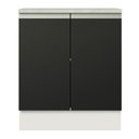 Ver imagem 3 de Balcão de Cozinha Madesa Glamy 70cm 2 Portas Branco Preto
