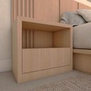 Ver imagem 1 de Mesa de Cabeceira Personalizada Quarto com 1 Gaveta 100% MDF:Carvalho Malva